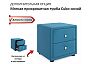 Кровать Селеста велюр синий без П/М 1200x2000, ортопедическое основание, изголовье мягкое