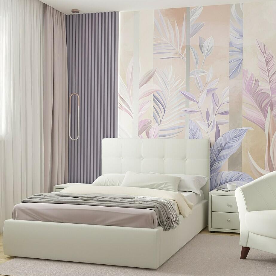 Мягкая интерьерная кровать Селеста 1200 ПМ ткань Бежевый 21600₽