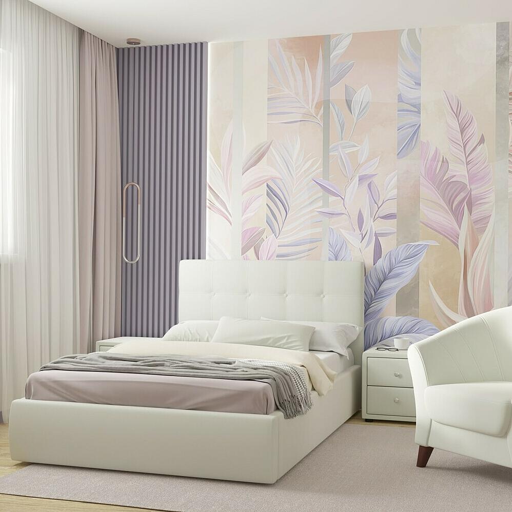 Мягкая интерьерная кровать Селеста 1200 ПМ ткань Бежевый 21600₽