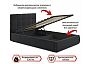 Кровать Селеста велюр черный С П/М 1200x2000, ортопедическое основание, изголовье мягкое