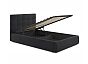 Кровать Селеста велюр черный С П/М 1200x2000, ортопедическое основание, изголовье мягкое