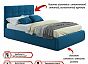 Кровать Селеста велюр синий С П/М 1200x2000, ортопедическое основание, изголовье мягкое