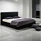 Кровать Селеста велюр черный С П/М 1400x2000, изголовье мягкое