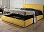 Кровать Селеста велюр жёлтый С П/М 1400x2000, ортопедическое основание, изголовье мягкое