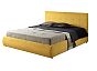 Кровать Селеста велюр жёлтый С П/М 1400x2000, ортопедическое основание, изголовье мягкое