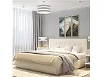 Кровать Селеста велюр бежевый без П/М 1600x2000, изголовье мягкое