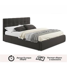 Мягкая интерьерная кровать "Селеста" 1600, БП/М, ткань, Черный