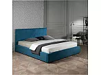 Кровать Селеста велюр синий без П/М 1600x2000, изголовье мягкое