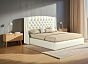 Кровать Stefani экокожа белый без подъемного механизма 1400x 200 изголовье мягкое