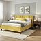 Кровать Betsi велюр жёлтый С П/М 1600x2000, изголовье мягкое
