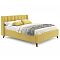 Кровать Betsi велюр жёлтый с подъемным механизмом 1600x2000, ортопедическое основание, изголовье мягкое