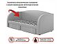 Кровать Elda велюр темный без П/М 900x2000, ортопедическое основание, изголовье мягкое