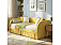 Кровать Elda велюр жёлтый без П/М 900x2000, изголовье мягкое