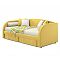 Мягкая кровать Elda 900 желтая с ортопедическим основанием