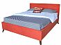 Мягкая кровать Melani 1600, БП/М, ткань, Оранжевый