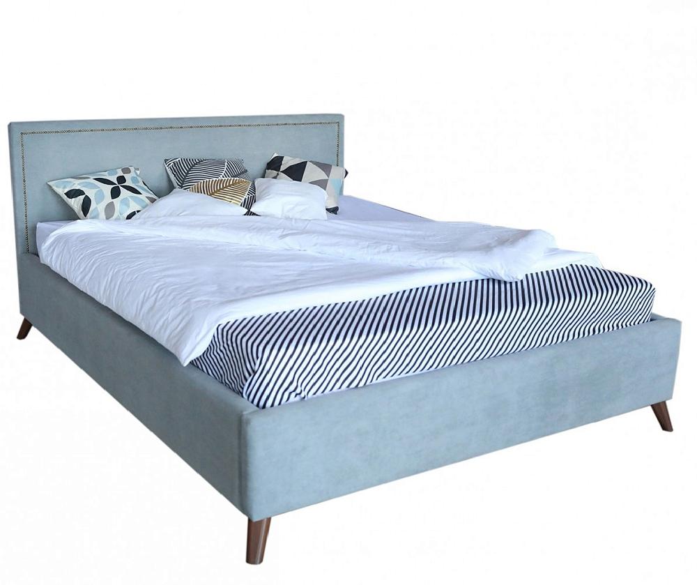 Мягкая кровать Melani БП/М ткань Серый 1,6м Браво 80-НМ0273 Мелани - фото 1