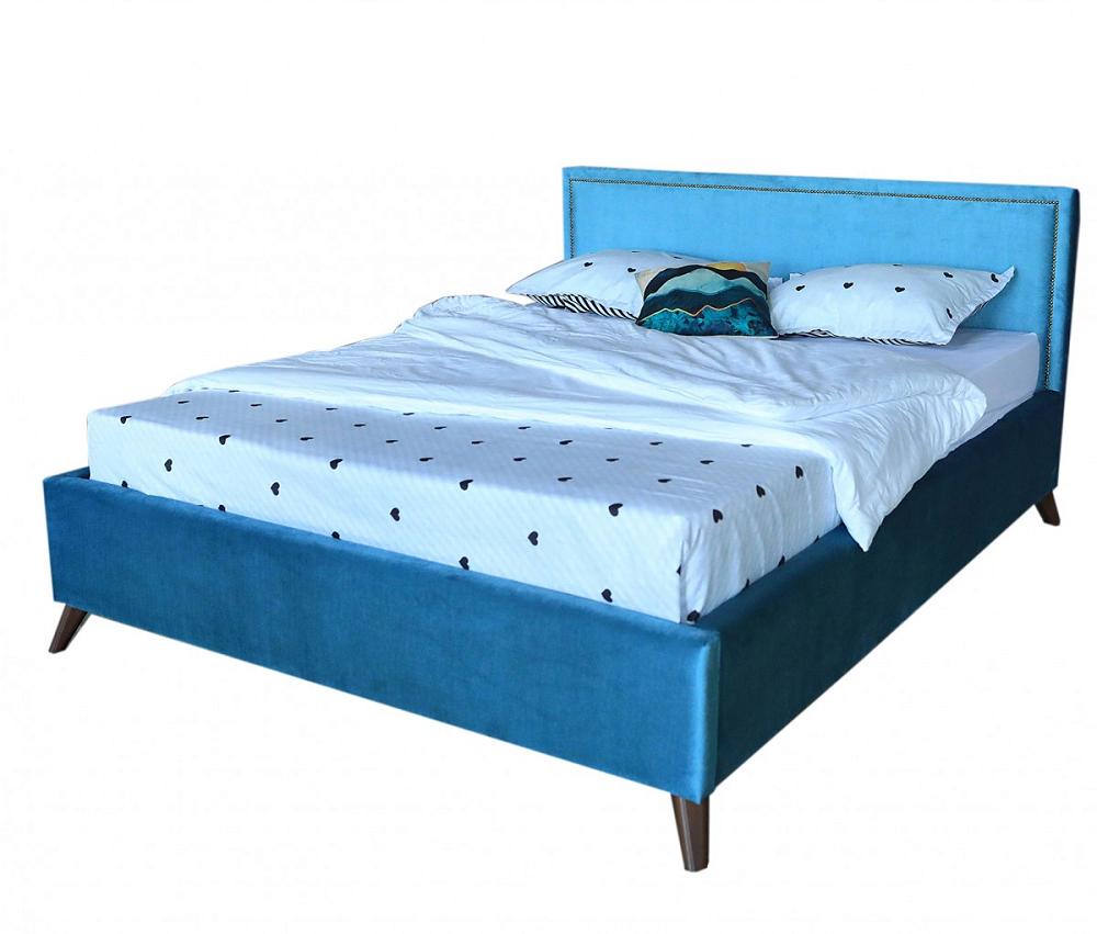 Мягкая кровать Melani БП/М ткань Синий 1,6м от Mebel169