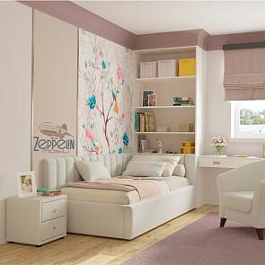 Мягкая кровать Milena 900 бежевая с подъемным механизмом