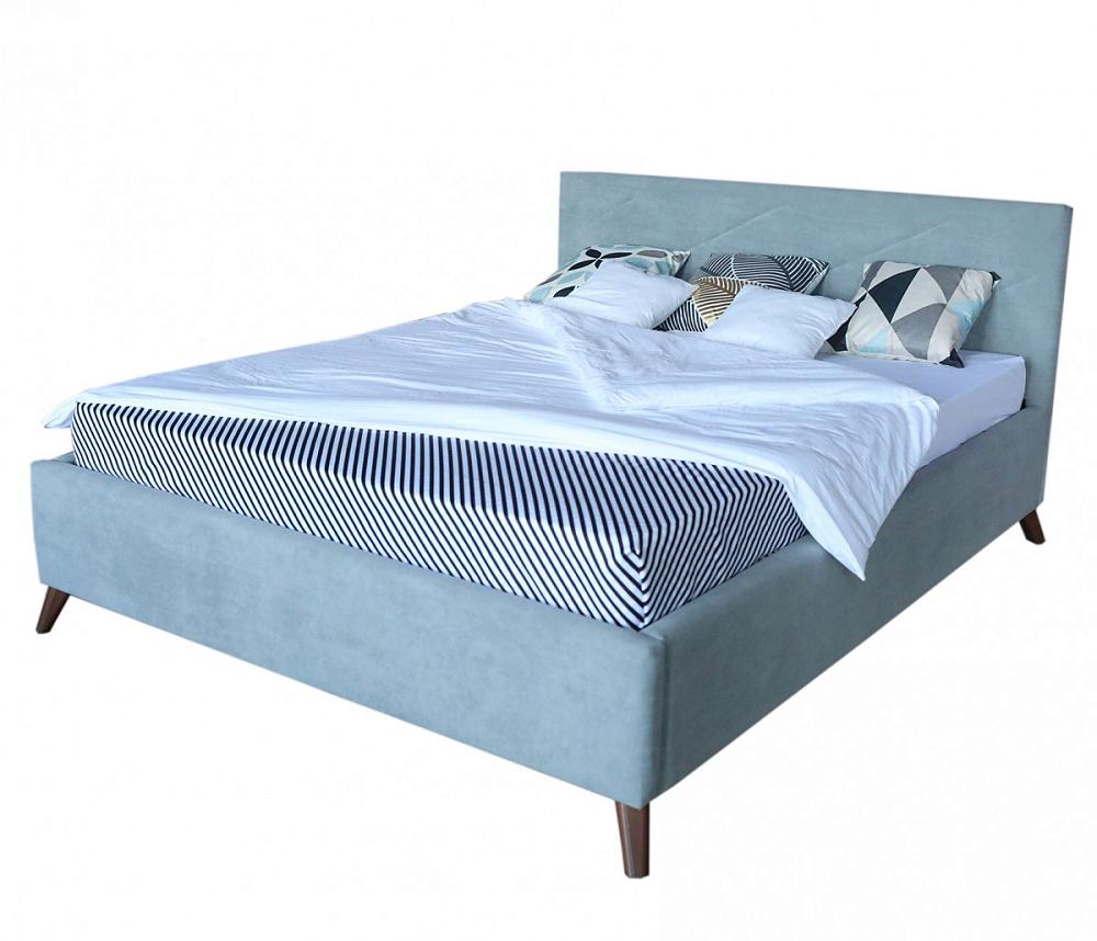 Мягкая кровать Monika БП/М ткань Серый 1,6м Браво 80-НМ0279 - фото 1
