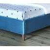 Мягкая кровать Monika 1600,БП/М, ткань, Синий