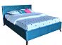 Мягкая кровать Monika 1600,БП/М, ткань, Синий