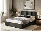 Кровать Olivia велюр шоколад С П/М 1400x2000, ортопедическое основание, изголовье мягкое