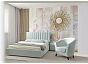 Кровать Olivia велюр мятный С П/М 1600x2000, ортопедическое основание, изголовье мягкое