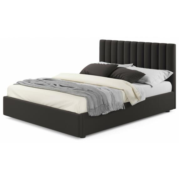 Мягкая кровать Olivia 1600 шоколад с подъемным механизмом