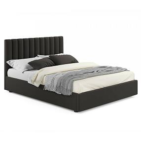 Мягкая кровать Olivia 1600 шоколад с подъемным механизмом