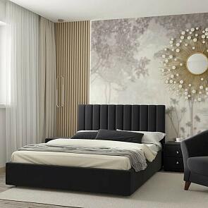 Мягкая кровать Olivia 1600 шоколад с подъемным механизмом