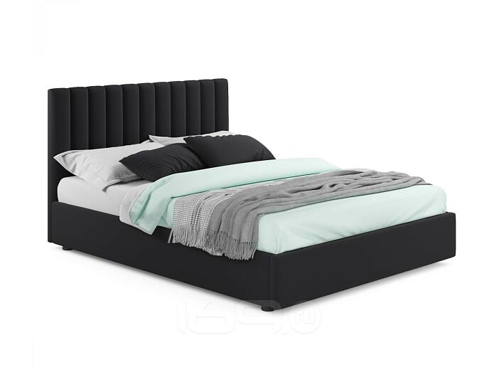 Мягкая кровать Olivia 1600 темная с ортопедическим основанием