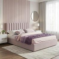 Кровать Olivia велюр лиловый с подъемным механизмом 1800x2000, ортопедическое основание, изголовье мягкое