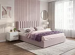 Кровать Olivia велюр лиловый С П/М 1800x2000, ортопедическое основание, изголовье мягкое