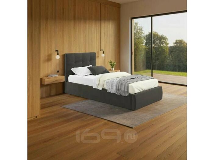 Кровать Селеста велюр шоколад с подъемным механизмом 900x 200 изголовье мягкое