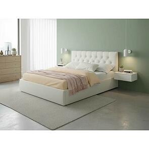Кровать Verona велюр бежевый без П/М 1400x2000, изголовье мягкое