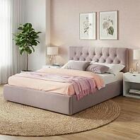 Кровать Verona велюр лиловый С П/М 1400x2000, изголовье мягкое