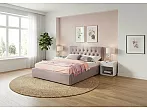 Кровать Verona велюр лиловый С П/М 1400x2000, ортопедическое основание, изголовье мягкое
