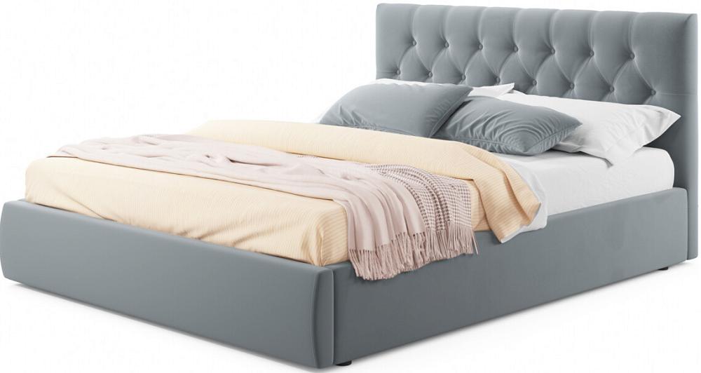 Мягкая кровать Verona 1400 серая с подъемным механизмом растяжка погремушка мягкая на кроватку коляску