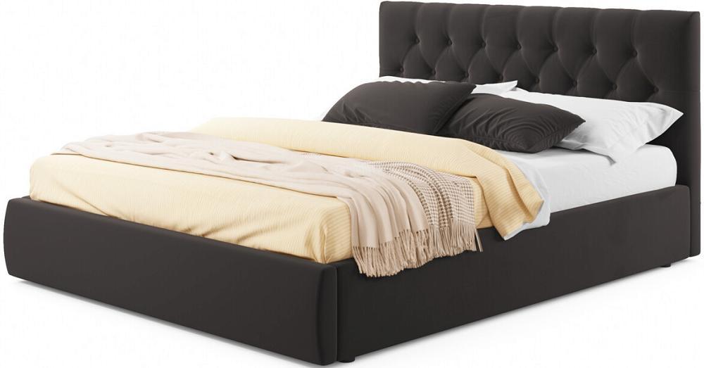 Мягкая кровать Verona 1400 шоколад с подъемным механизмом мягкая кровать verona 1600 желтая с подъемным механизмом