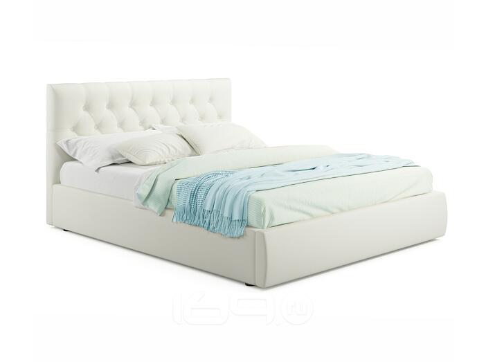 Мягкая кровать Verona 1600 бежевая с ортопедическим основанием