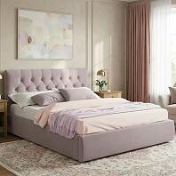 Кровать Verona велюр лиловый с подъемным механизмом 1600x2000, ортопедическое основание, изголовье мягкое