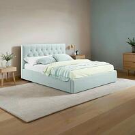 Мягкая кровать Verona 160 мята пастель с подъемным механизмом