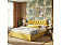 Кровать Verona велюр жёлтый без П/М 1600x2000, изголовье мягкое