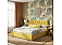 Кровать Verona велюр жёлтый С П/М 1600x2000, изголовье мягкое