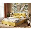 Кровать Verona велюр жёлтый с подъемным механизмом 1600x2000, ортопедическое основание, изголовье мягкое