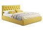 Кровать Verona велюр жёлтый С П/М 1600x2000, ортопедическое основание, изголовье мягкое