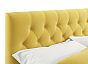 Кровать Verona велюр жёлтый С П/М 1600x2000, ортопедическое основание, изголовье мягкое