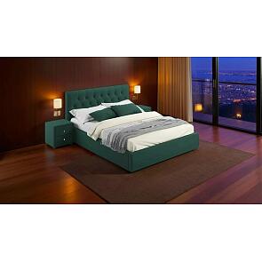 Кровать Verona велюр изумруд без подъёмного механизма 1800x2000, изголовье мягкое