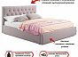 Кровать Verona велюр лиловый С П/М 1800x2000, ортопедическое основание, изголовье мягкое