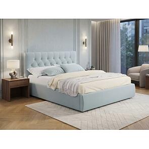 Кровать Verona велюр мятный без П/М 1800x2000, ортопедическое основание, изголовье мягкое